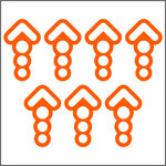 Sticker “Pijlen" 21 stuks nr 04